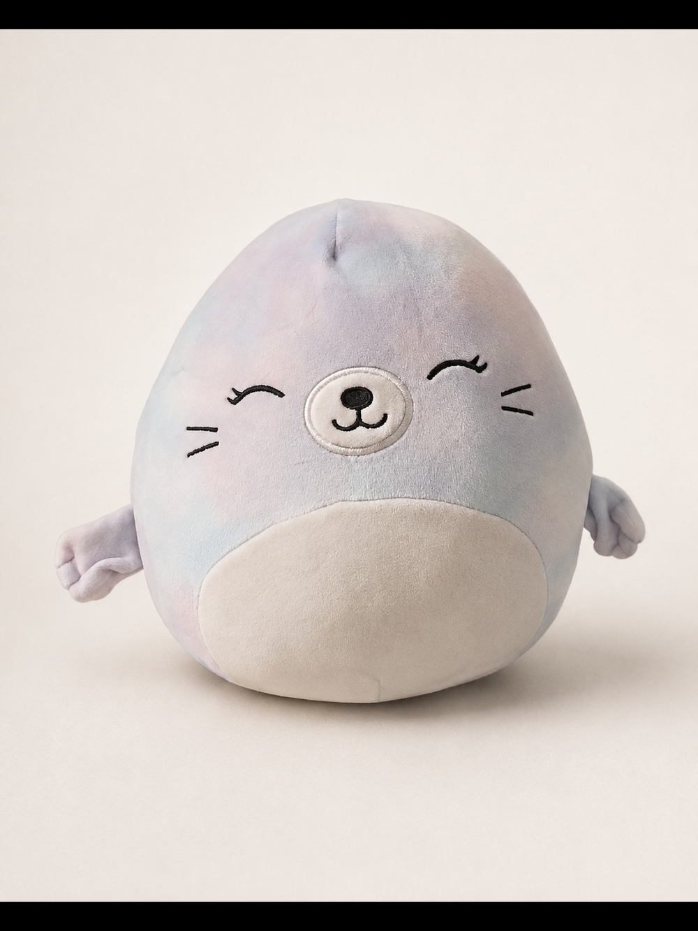 Squishmallows Pastel Lavender and Gray Seal Plush